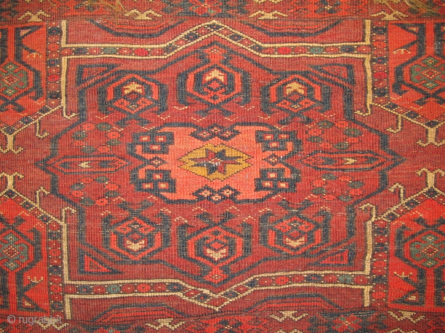 Turkmen Torba, Late 19th century, Natural dyes, Original condition, No repair, Size: 130 x 46 cm.                 