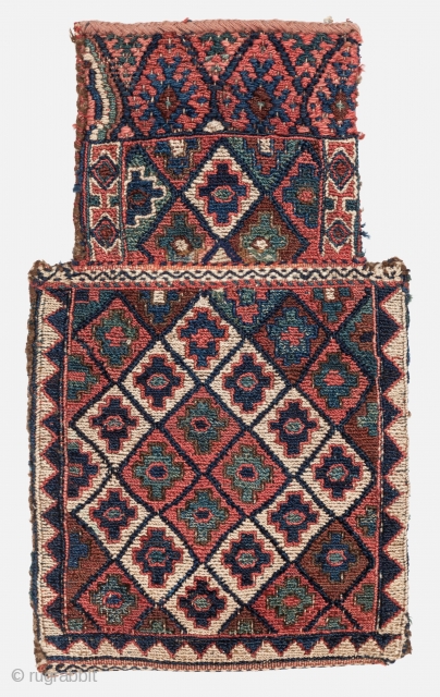 Namakdan (Salt-bag) from Kurdistan, Late19 century, Great condition and colors, 50 x 29 cm. ( 19.7 x 11.4 inch ), Please visit my website (www.sadeghmemarian.com) for more pieces.     