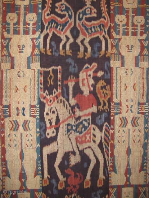 Indonesian ritual shouldercloth, Early 20th century, Perfect and original condition, Great colors, Size: 240 x 56 cm. 95" x 22" inch.            