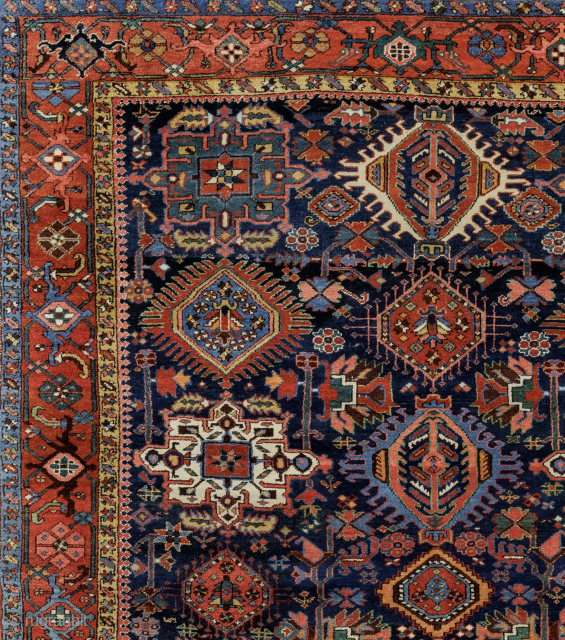Serapi-Karajeh, Northwest Iran, Late 19th century, Good condition, All natural colors, Not restored, Size: 322 x 240 cm. (126 x 94 in.)           