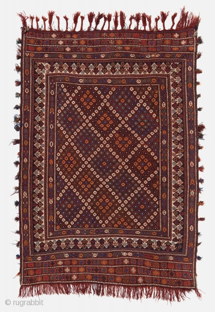 Afshar Sumak, Circa 1900, Great condition, All natural colors, Not restored, Size: 240 x 165 cm. (95 x 65 inch)             