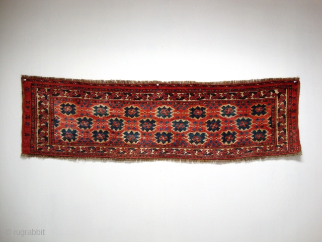 Ersari-Beshir Torba, Circa 1850? Very good and original condition, Not restored, All natural colours, Size: 138 x 38 cm / 4.50 x 1.25 feet.         