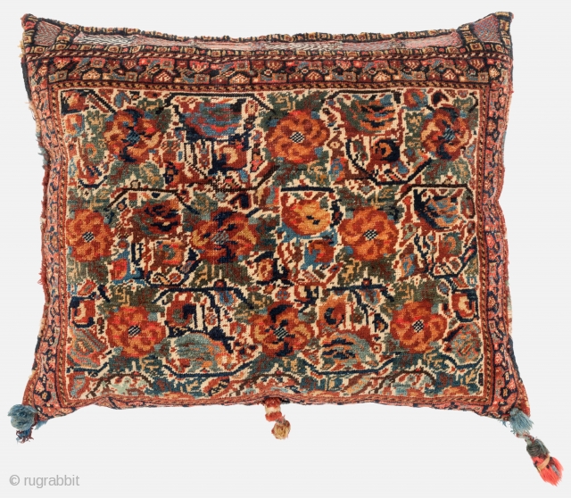 Khamseh bag, Circa 1900, Great condition and colours, Not restored, Size: 71 x 59 cm. ( 27.9 x 23.2 inch ).            