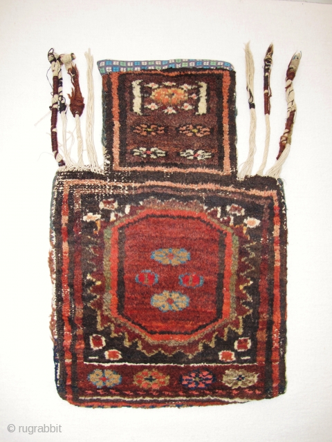 Namakdan (Saltbag) Hamadan, Circa 1900, Original condition, Size: 48 x 32 cm. 19 x 12.5 inch.                 