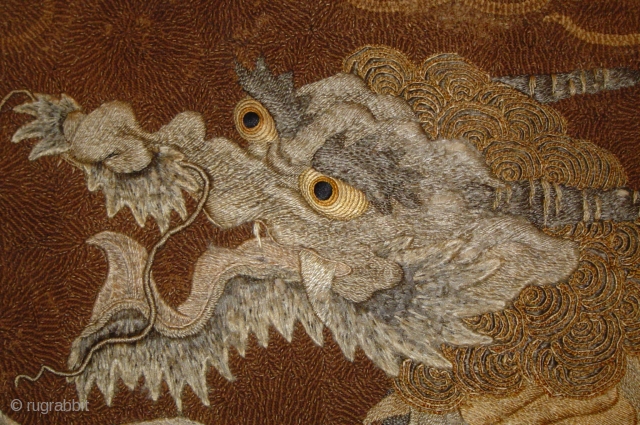 Chinese Textile, Qing dynasty, 265 x 175 cm.                         