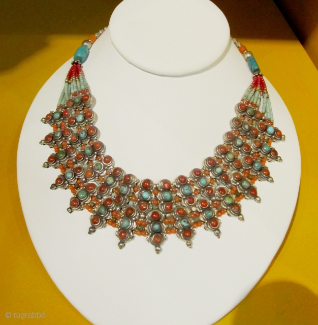 Coral and Turquoise Necklace                             