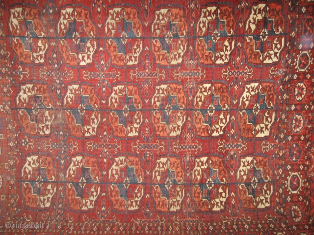 Nice Tekke Turkman Rug.(4x3.3 ft)                            