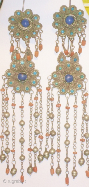 19th c. Bukhara Earrings                             