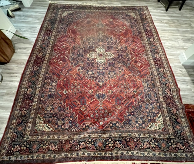 Antique Persian Joshagan Joshagan rug Joshogan (Joshagan), in central Persia specializes in only a few designs, especially one derived from Safavid originals, consisting of diamond or lozenge-shaped floret arrays, often around a  ...