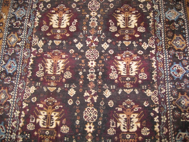 19th century Agra carpet needs repair measuring 12 x 6 ft.                      