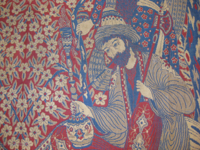 Unusual Persian Tapestry depicting a Dervish measuring 11.5 x 6.9 feet.