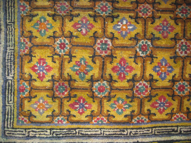 Ming dynasty carpet measuring 7 x 4 feet.                         