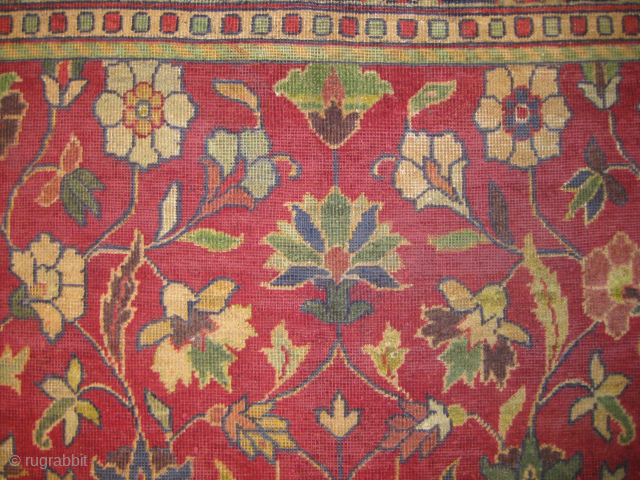 Rare Mughal Irises carpet.