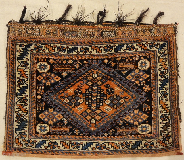 Antique Afshar Bag Circa 1880 Perfect Condition 2'2" x 2'6"                       