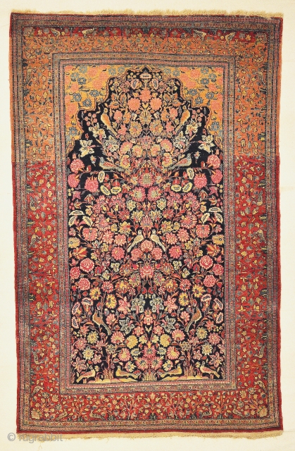 Antique Dabir Kashan Tree of Life Rug
The finest hand-knotted and natural dyed fibers. Tree of life.                 
