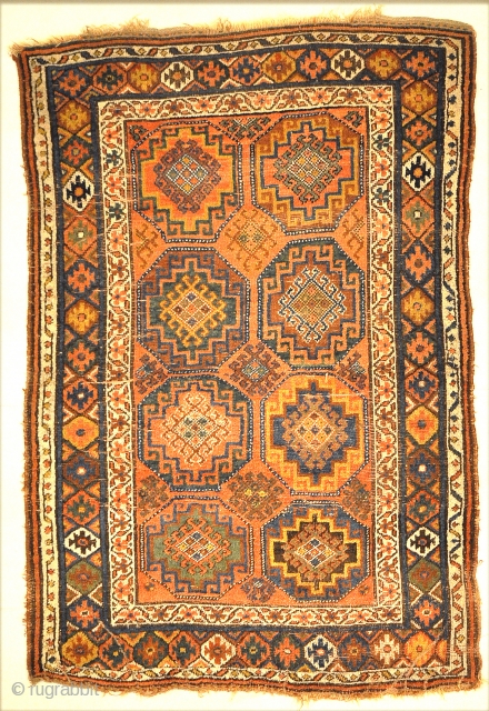 Antique North West Persian Kurdish Rug - Size: 4'2" x 6'6"                      