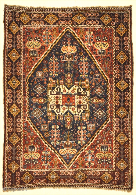 Antique Persian Qashgai Woven Circa 1890 Genuine Woven Carpet

3'10" x 5'4"                      