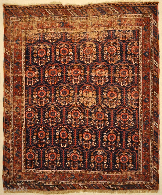Antique Handwoven Persian Afshar Botteh Rug

Boteh were first depicted in Persian rugs. The English word is paisley. Antique Persian Afshar rugs are similar to antique Caucasian rugs in their rug colors and  ...