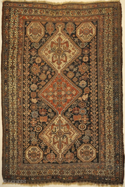 Antique Persian Qashqai featuring Tribal Flowers

4'6" x 6'9"

Antique Qashqai rugs are beautiful and intricate tribal pile rugs. They get their name from Persian nomadic tribes. That have lived in what is now  ...