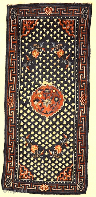 Beautiful Antique Tibetan Rug Woven Circa 1880 - Size: 2’3″ x 5′                     