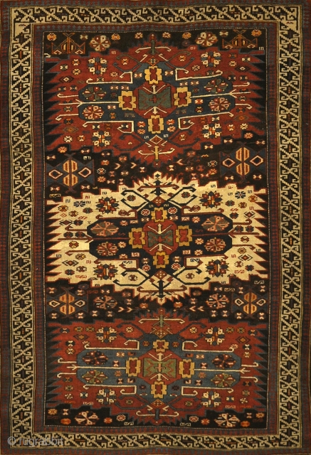 Antique Shirvan Rug Circa 1880
4’2″ x 6′                          