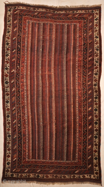 Antique Afshar Rug Circa 1870s
5′ x 8’8″                          