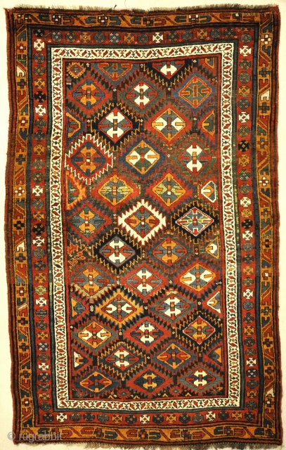 Rare Antique Kurdish Sojbolagh Rug
5′ x 8’3″                          