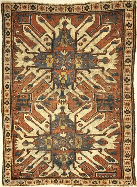 Antique Eagle Kazak Chelaberd Rug
5’4″ x 7’5″                          