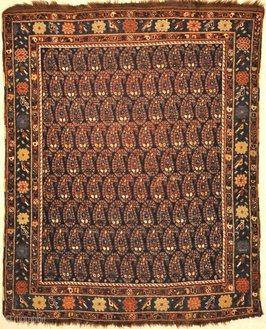 Antique Afshar Traditional Boteh Rug
3’10” x 5′                          