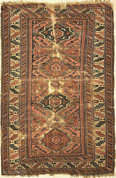 Antique Kuba East Caucasian Rug
3’7″ x 5’9″                          