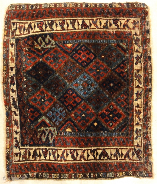 Antique Persian Jaf Kurd Rug Circa 1880 
1'7" x 2'                       