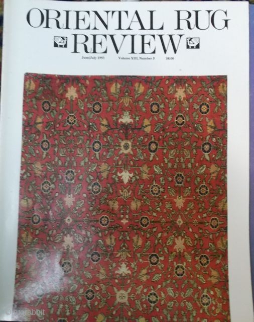 Oriental Rug Review, June/July 1993, Vol. 8, Nr. 5                        