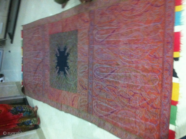 rugrabbit note: This piece was already recently posted. if you would like to repost it it must be featured, Thanks!

Rare kashmir shawls 19 century         