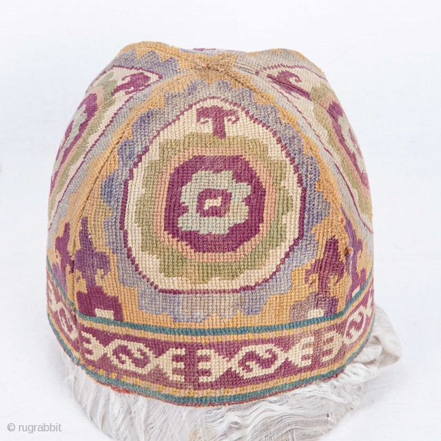 Iroki ( cross stitch ) Hat from Uzbekistan , late 19th C.
                     