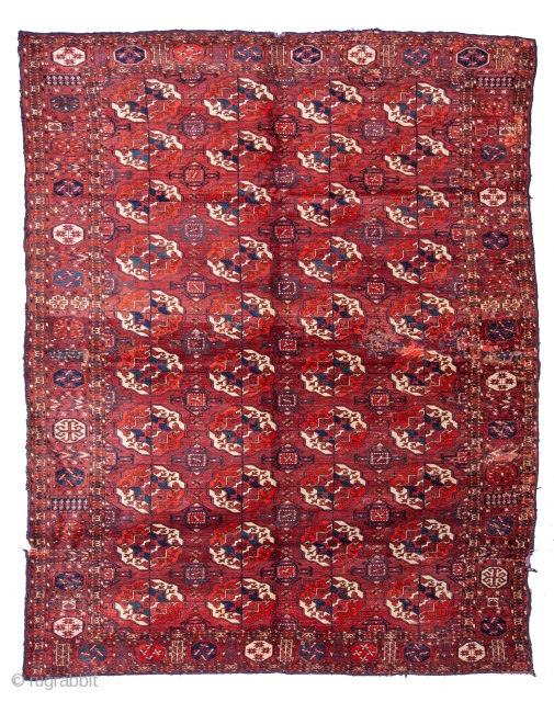 Turkmen Tekke main Rug Great wool and pile but not without problems
197 x 246 cm / 6'5'' x 8'0''
              