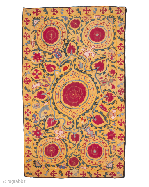 Antique Suzani from Jizzakh, Uzbekistan
195 x 119 cm / 76.7 x 46.8 in.
SKU:6472                    