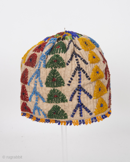 A Collection of 6 Western Anatolian Beaded Hats                         