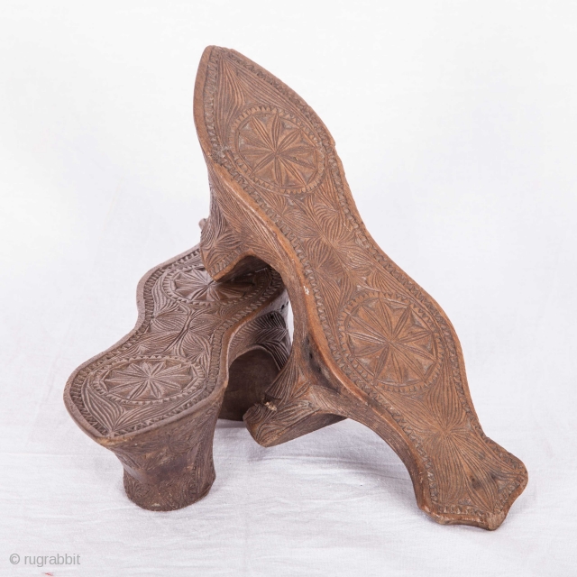 Late 19th / Early 20th Century Ottoman Turkish Bath Clogs (Nalin in Turkish)                    