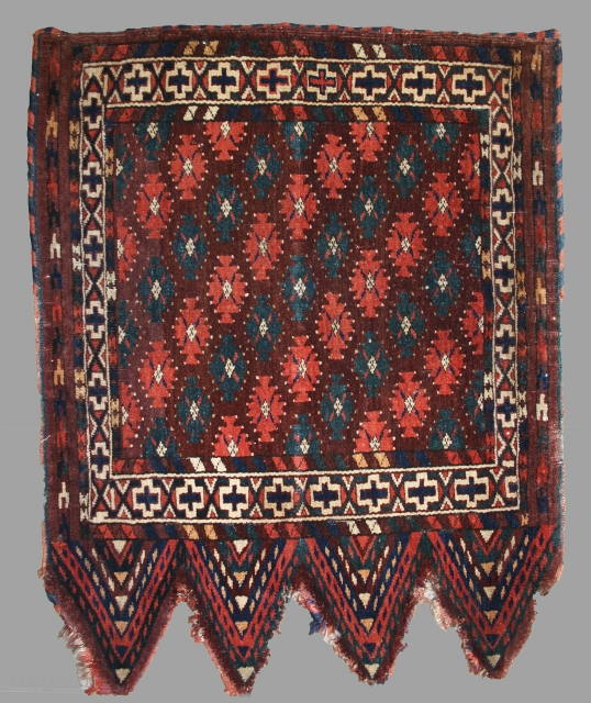 Antique Turkmen Yomut Group Okbash, size: 58x75cm                          