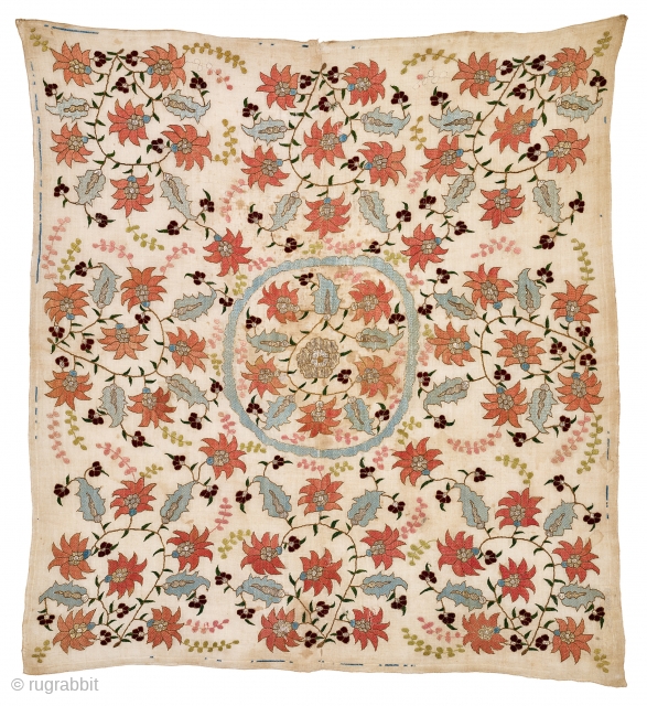 Ottoman embroidery , turban cover , 90x85cm                          