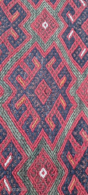 Turkmen kilim, handmade by the Yomut tribe, 200*390 cm, in good condition                     