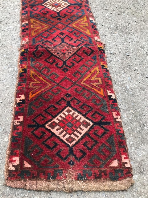 Kazakz or Uzbek, Yastık / Napramash,Cenral Asian ( non-Turkmen) 32 X 100 cm.1930,                    