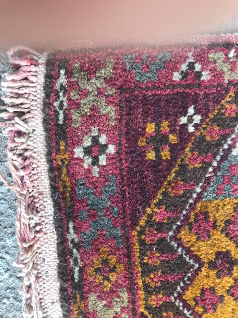 Non Turkmen Central Asian/Uzbek or Kazakh (?) "karshin" (bag face), 90 x 40 cm.                   