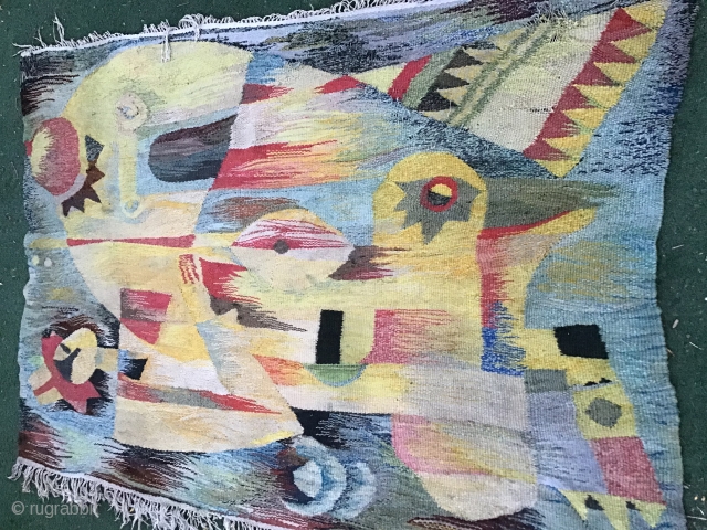  tapestry "Melody" handmade, 1960-70, Kazakhstan.                           