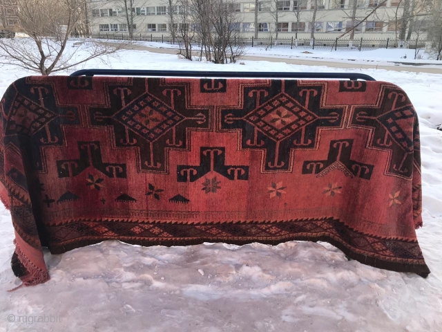 Kazakh , Central Asian ( non-Turkmen),  cotton base, requires cleaning,  1940-50, size: 180X320 cm.                 