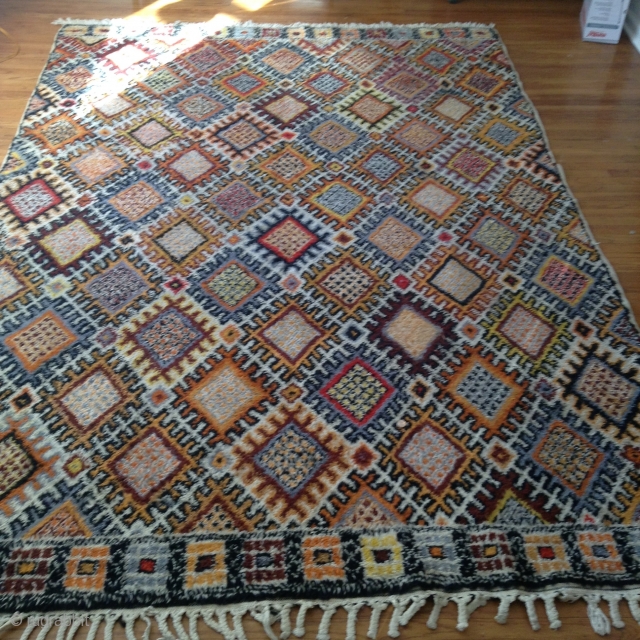 Morrocan rug. Was bought in Morocco in the 1960s by another person. I'm curious to find out anything about it. #194 on green tag. About 10 feet by 8 feet.   