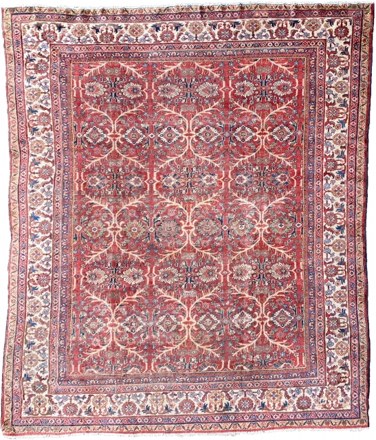 Decorative antique shabby chic Mahal carpet 414x317cm

More info: https://sharafiandco.com/product/antique-shabby-chic-mahal-carpet-414x317cm/

                        