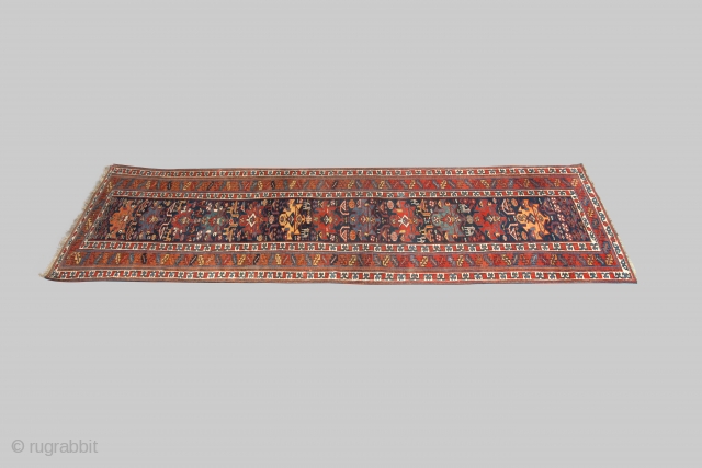 Beautiful antique Shahsavan runner 387x97cm. At one end the piece veers to the right a bit and is a bit wider at that end.

More Info: https://sharafiandco.com/product/antique-shahsavan-runner-387x97cm/

       