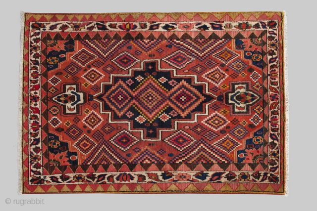 Attractive antique Bakhtiari Gabbeh rug 218x152cm in very good condition.

More info: https://sharafiandco.com/product/antique-bakhtiari-gabbeh-218x152cm/                     