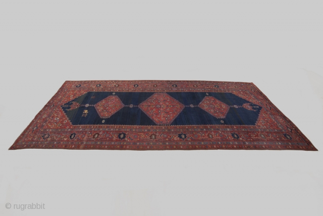 Rare antique Kordi carpet 590X280CM. There are couple of areas of repiling, which have been done expertly.

More Info: https://sharafiandco.com/product/antique-kordi-carpet-590x280cm/
              